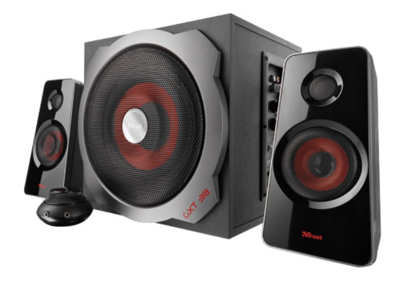 TRUST Set di altoparlanti da gaming per PC Trust Tytan GXT38 2.1 con subwoofer cablati nero